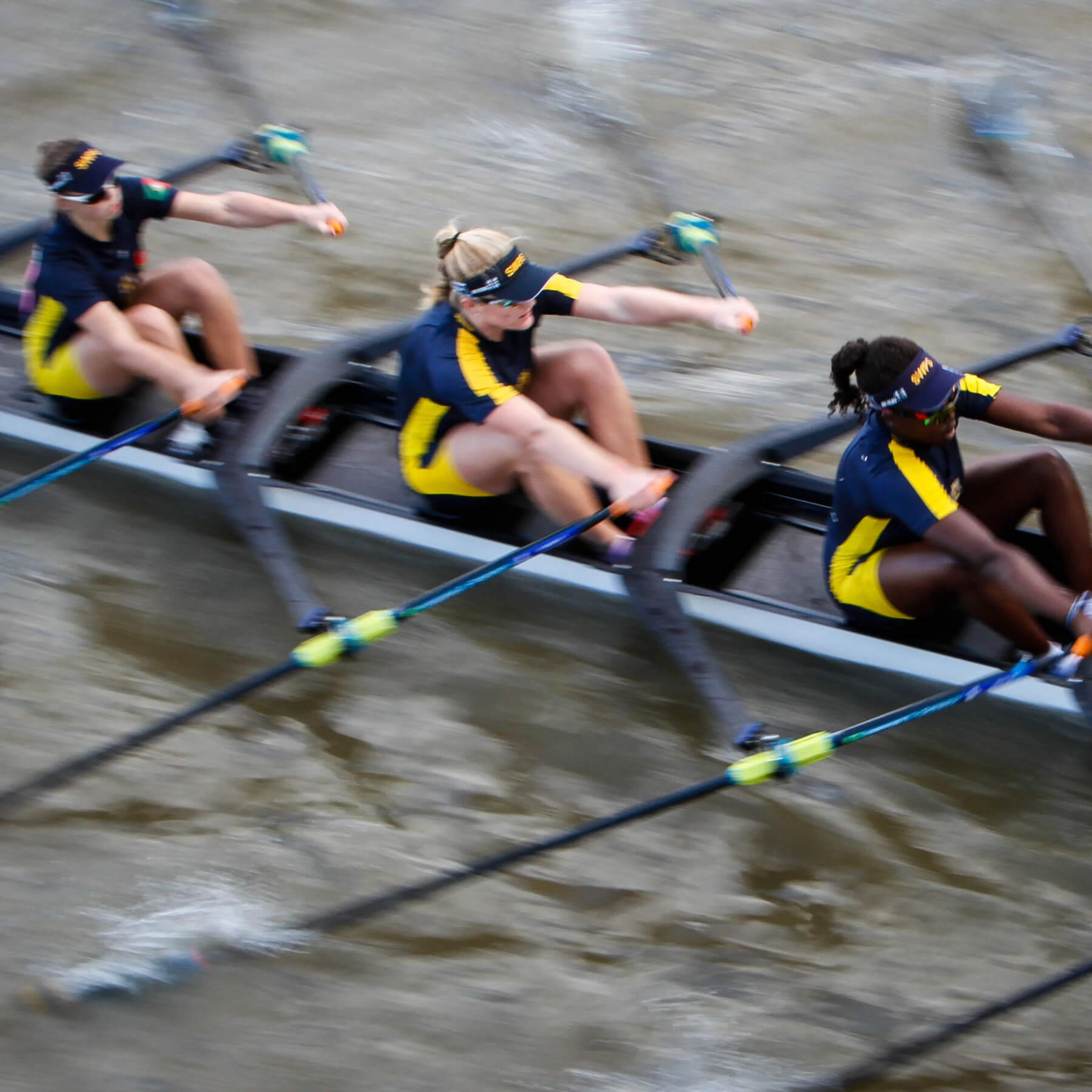 Rowers wearing customisable rowing kit from Crewroom Clothing.
