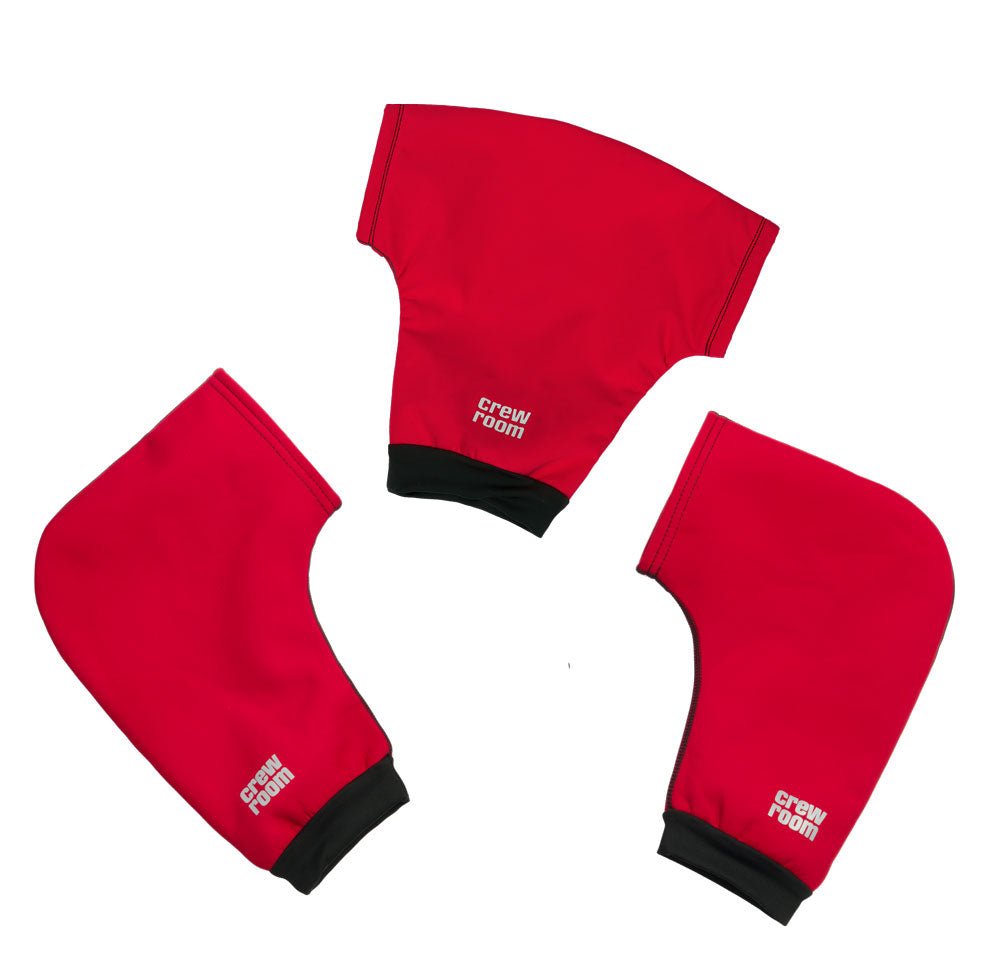 Softshell Pogies: Rowing & Sculling Combo Pack (Red) - Crewroom - Red -