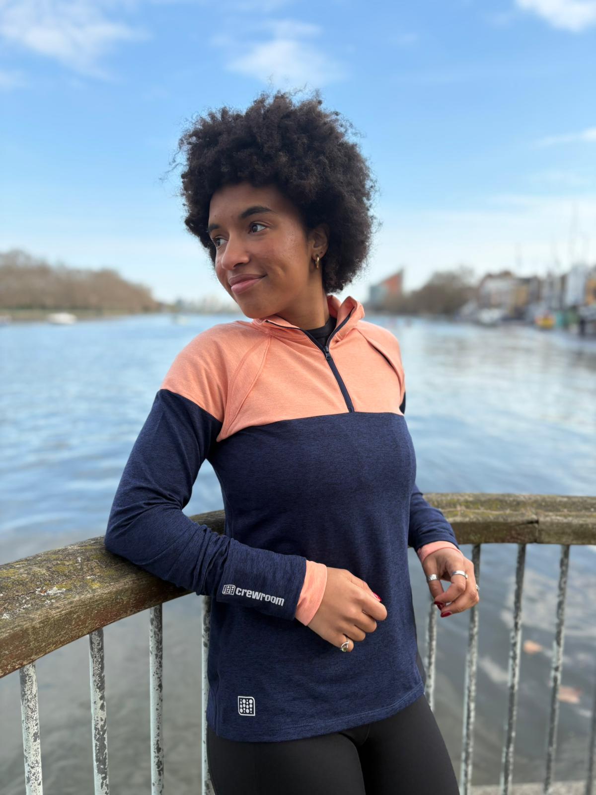 The South East Fleece (Women's) - Crewroom - XS - Peach/Dark Glitch