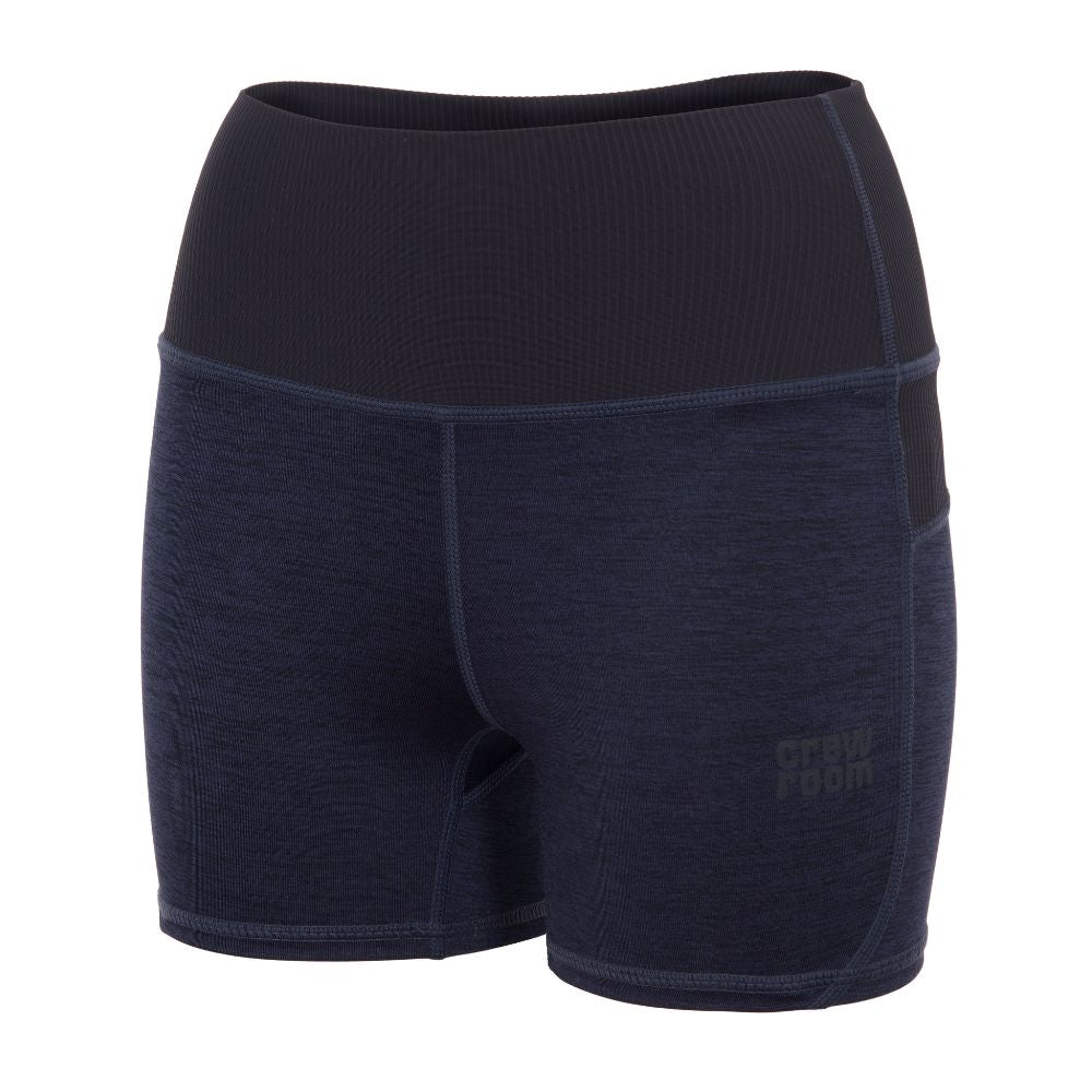 The Essential High Waist Rowing Short 5" - Crewroom - XS - Double Black Glitch