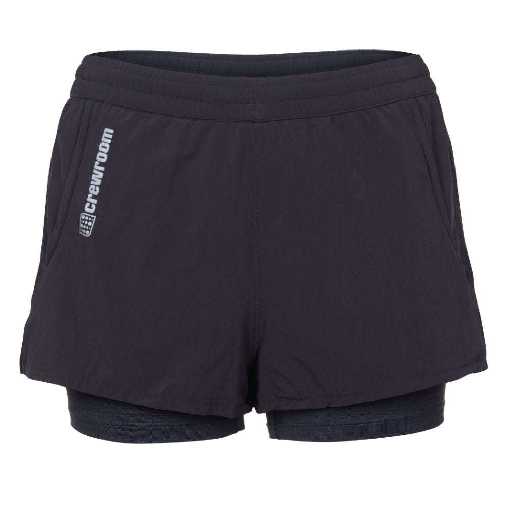 The 2 - in - 1 Marathon Short 5" (Women's) - Crewroom - XS - Black Double Black