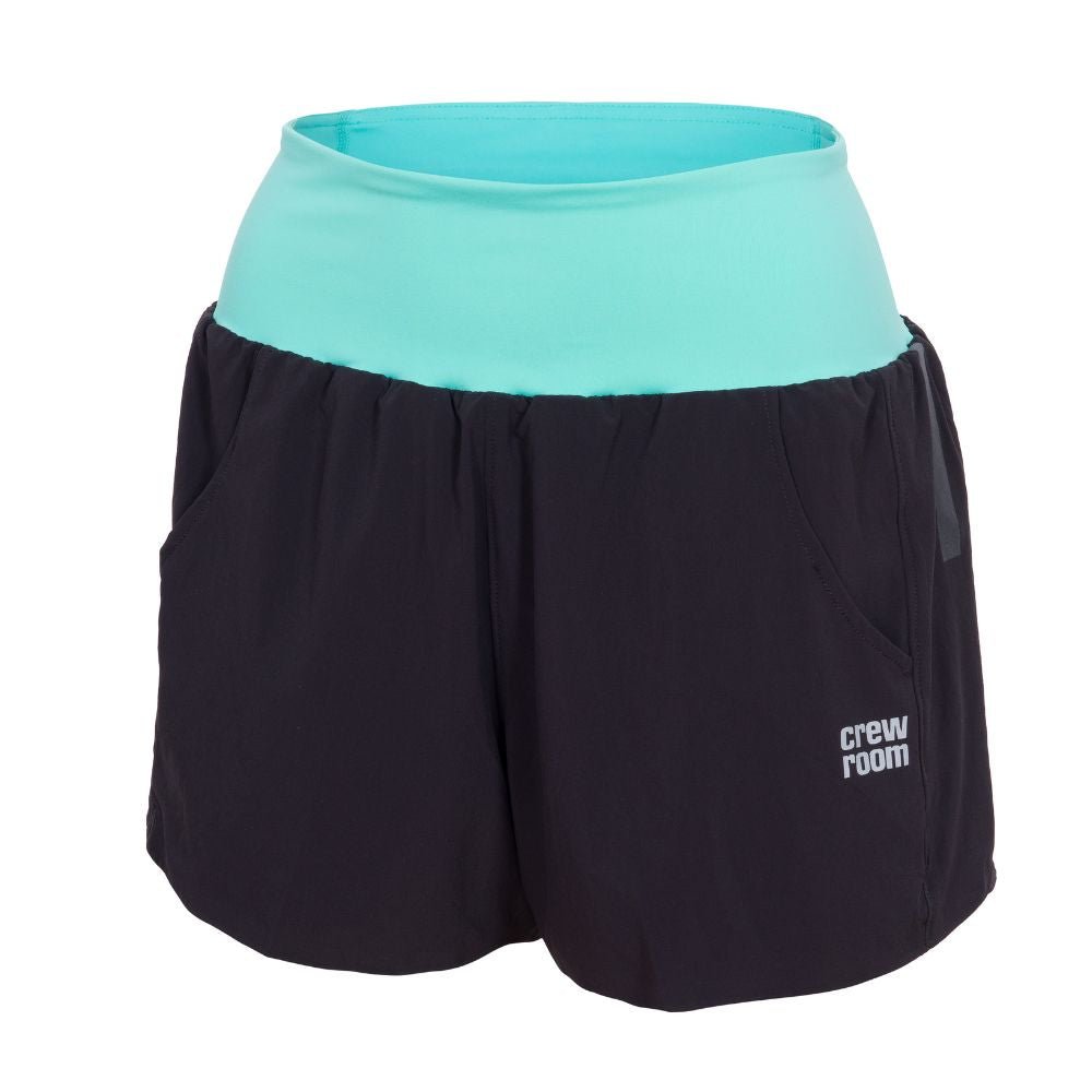 The Lined Endurance Short 3" (Women's) - Crewroom - XS - Black / Foam Green