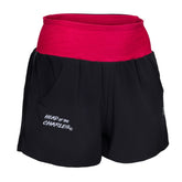 The HOCR Lined Endurance Short 3" (Women's) - Crewroom - XS - Black/ Pomegranate