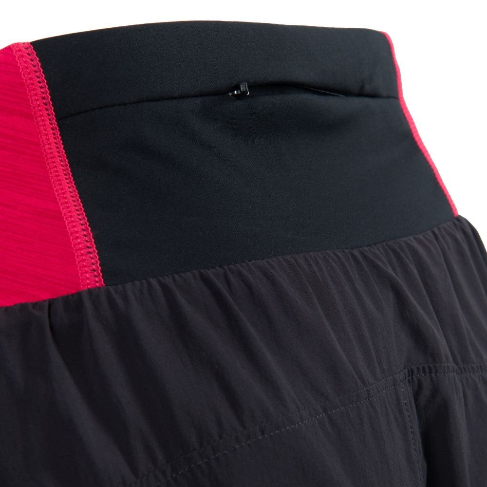 The HOCR Lined Endurance Short 3" (Women's) - Crewroom - XS - Black/ Pomegranate