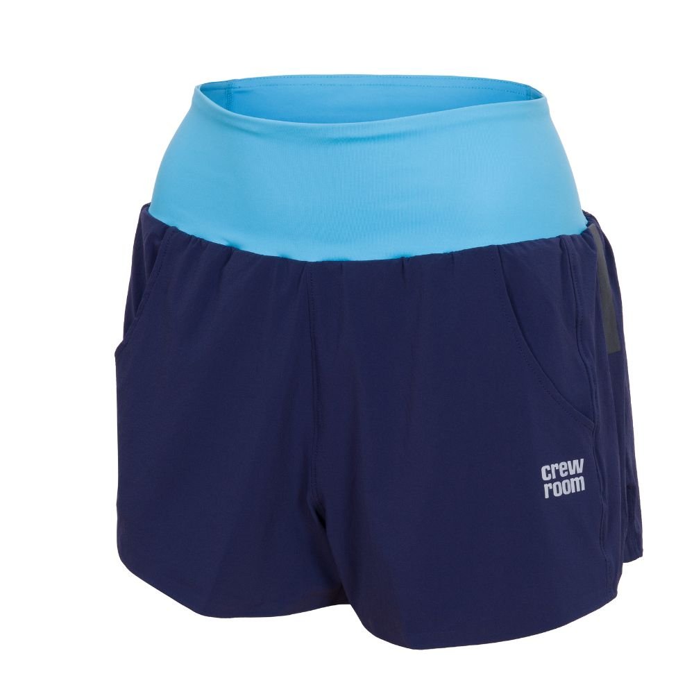 The Lined Endurance Short 3" (Women's) - Crewroom - XS - Navy / Peacock Blue