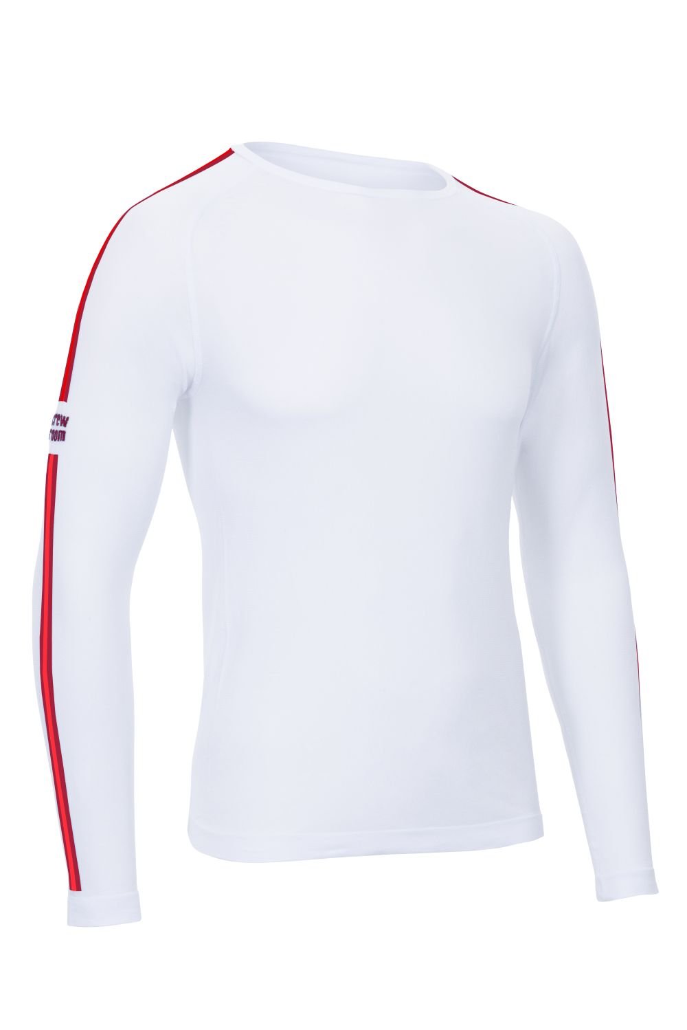 The Stripy Seamless Baselayer (Unisex) - Crewroom - XS - White/ Red Stripe