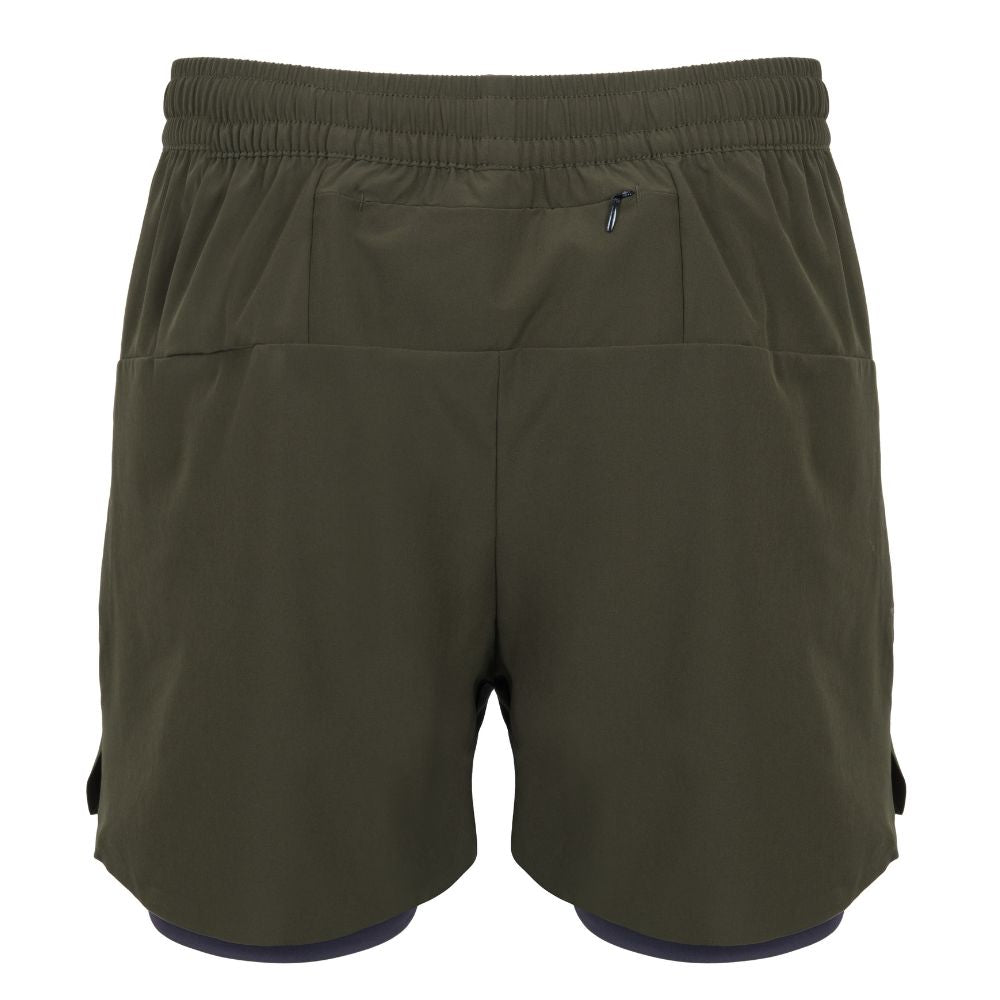 The 2 - in - 1 Ultra Short 3" (Men's) - Crewroom - S - Khaki / Grey