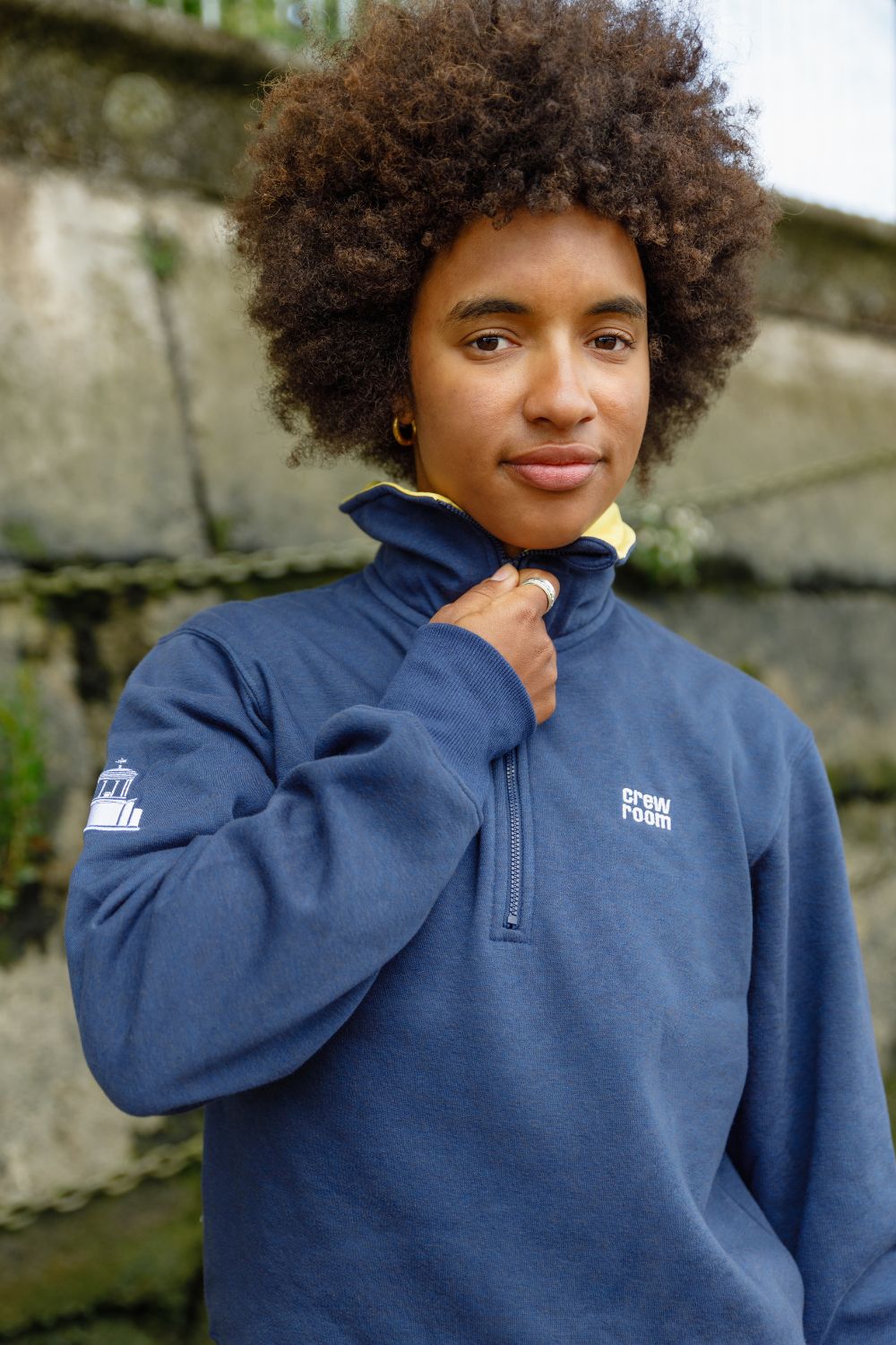 The HWR Navy 1/4 Zip Sweatshirt (Temple Island) - Crewroom - XS - Navy