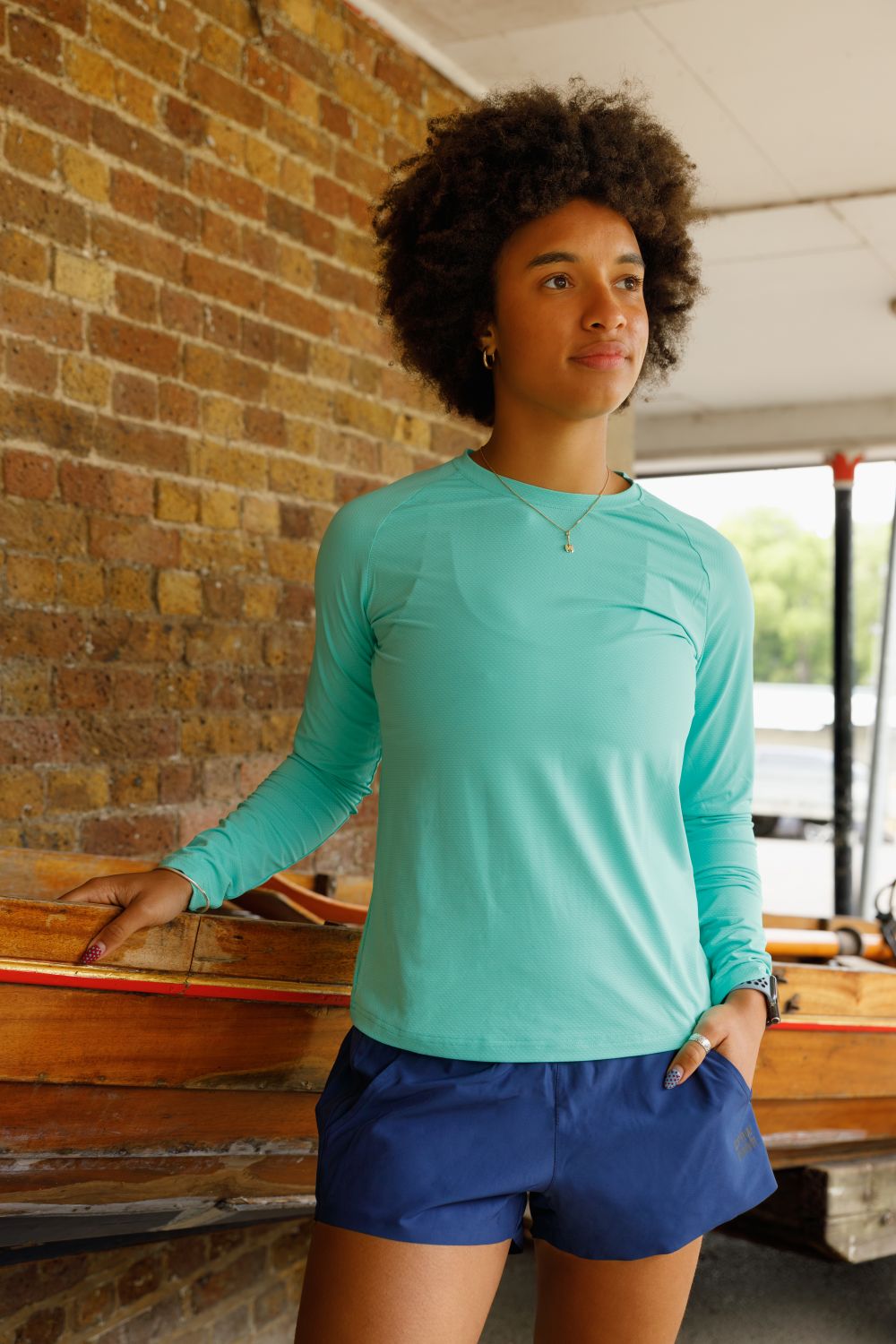 Women's UV Lightweight Long Sleeve Top - Crewroom - XS - Ocean Green
