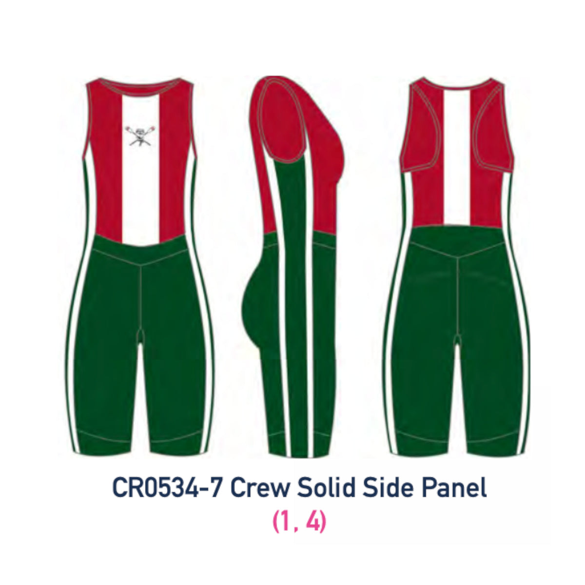Custom Kit - Crew Solid Side Panel Rowing Suit - Crewroom -