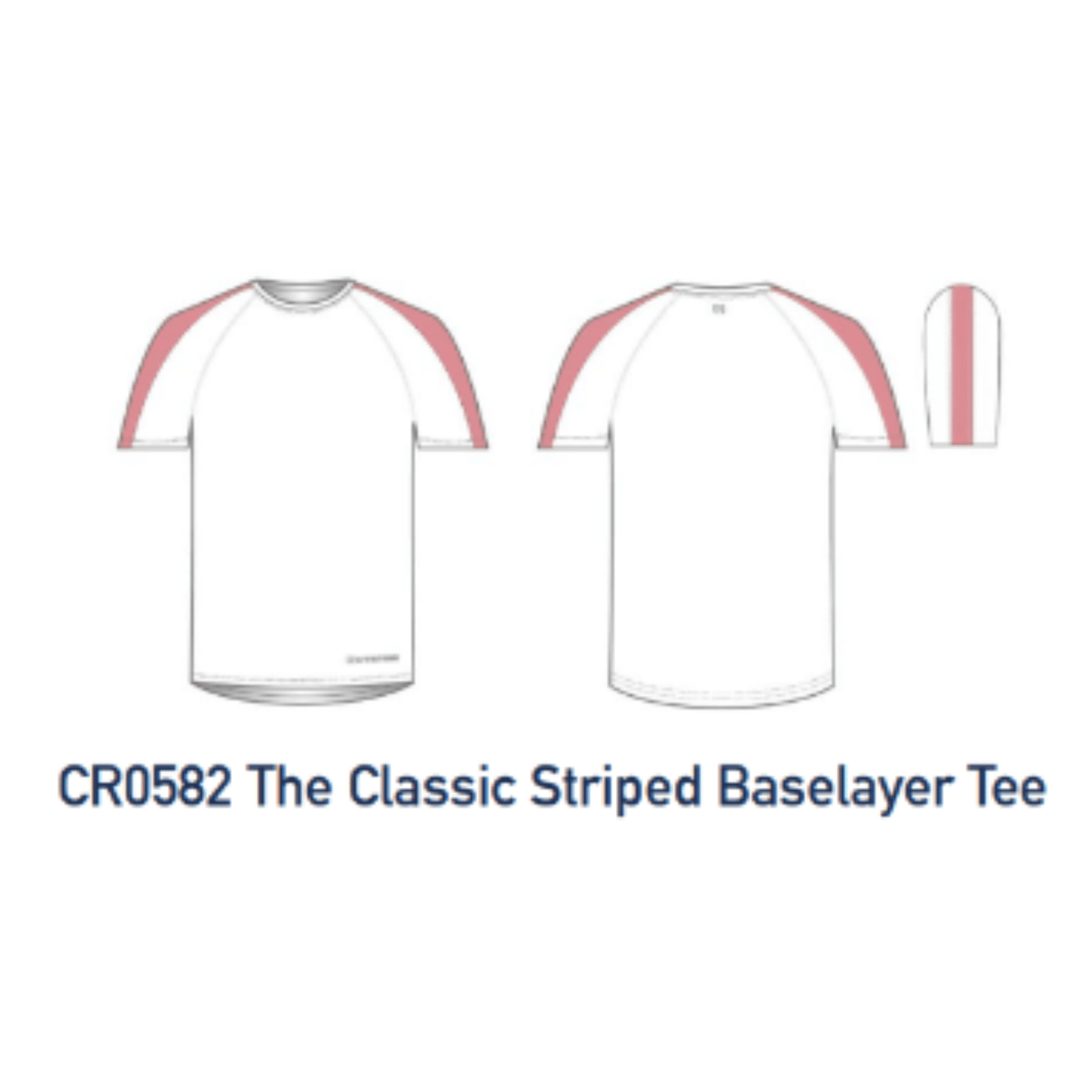 Custom Kit - The Short Sleeve Classic Striped Baselayer Tee - Crewroom -