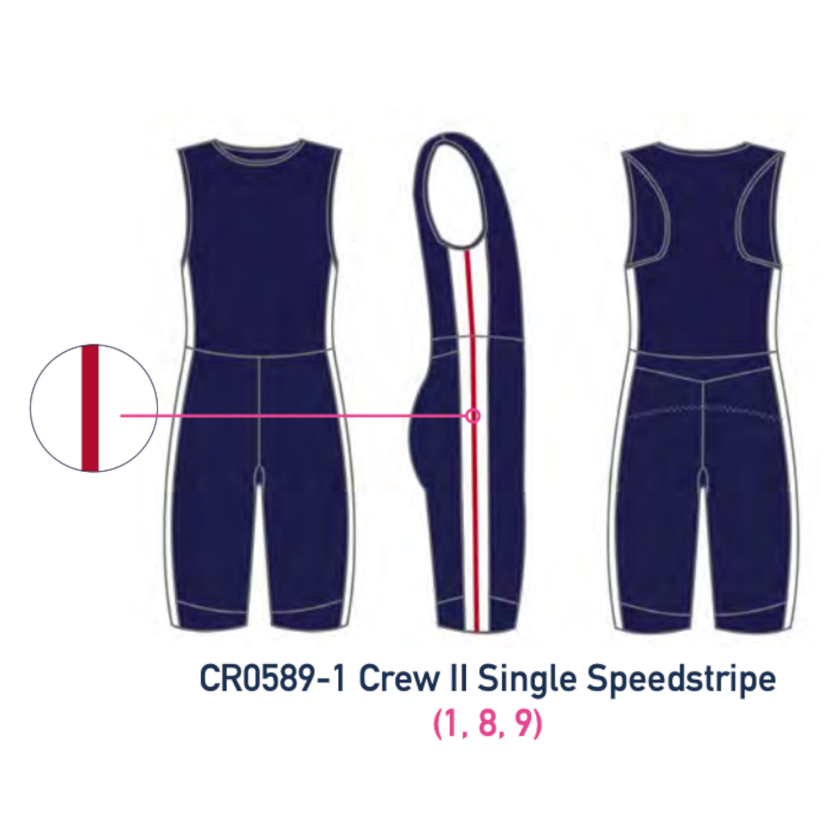Custom Kit - Crew II Single Speedstripe Rowing Suit - Crewroom -
