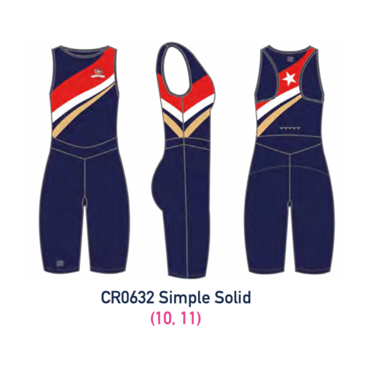 Custom Kit - Simple Solid Rowing Suit - Crewroom -