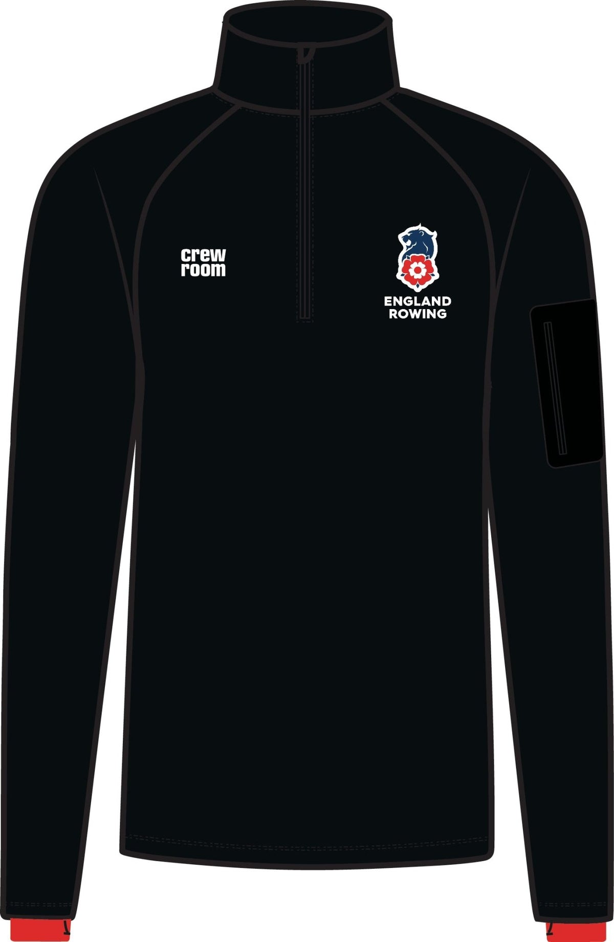 England Rowing Men's 1/4 Zip Water Resistant Top - Crewroom - S -