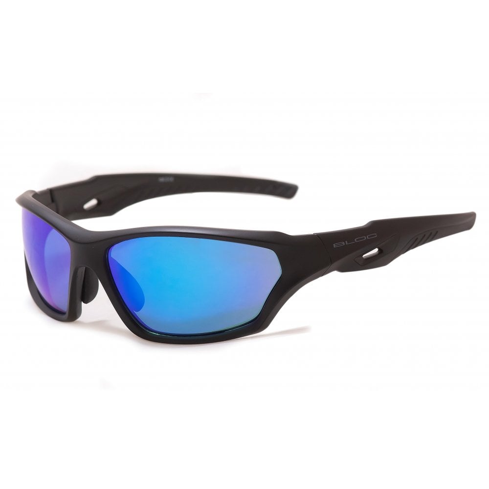 Bloc Beck Sunglasses | Matt Black Mirror Blue - Crewroom - Matt Black Mirror Blue -