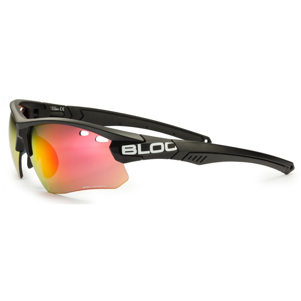 Bloc Titan Sunglasses - Crewroom - Black | Red Mirror -