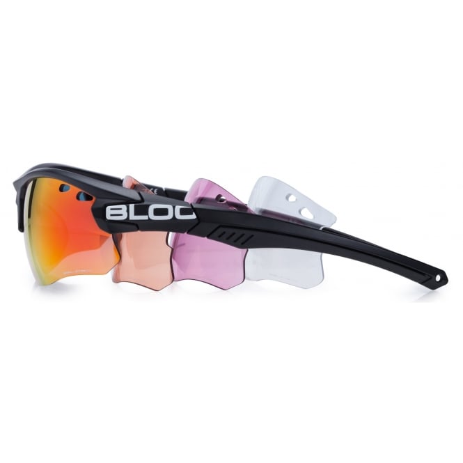 Bloc Titan Sunglasses | Black Multi Red Mirror - Crewroom - Black | Multi Red Mirror -
