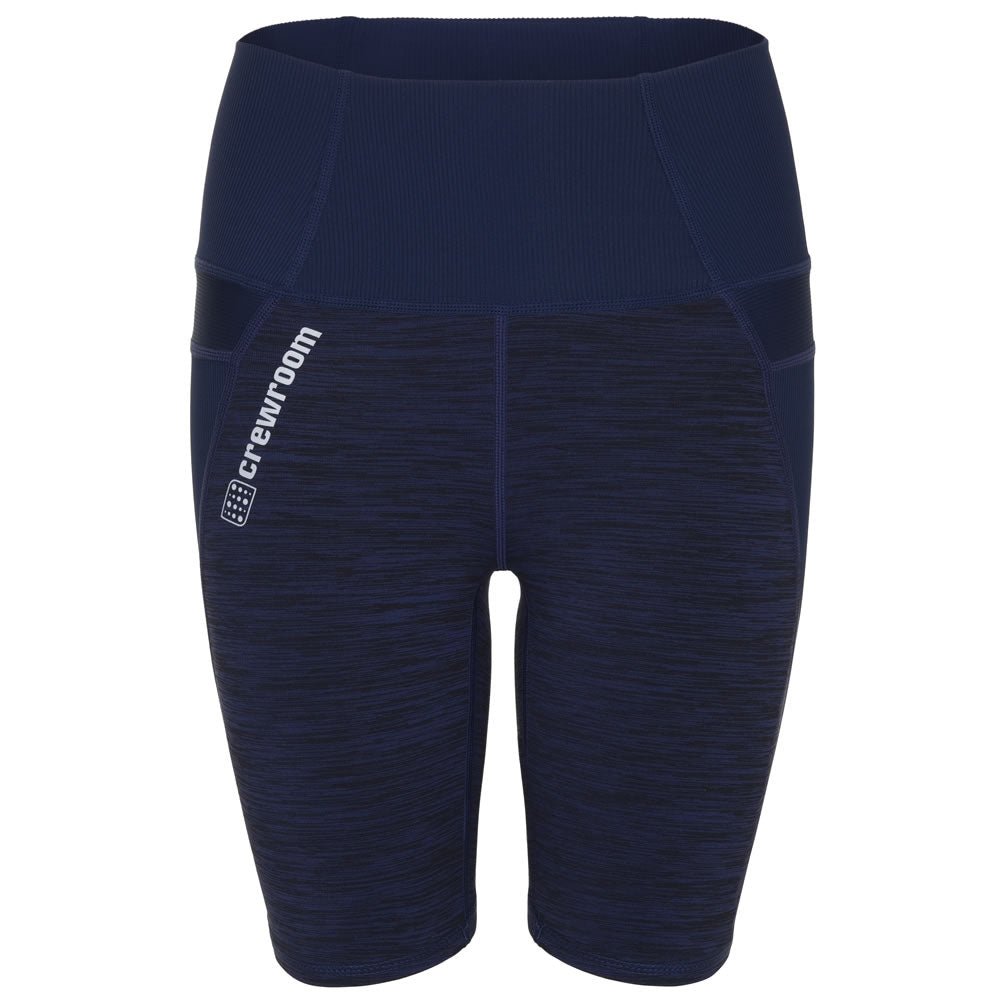 The High Waist Rowing/Cycling Short 8" (Women's) - Crewroom - XS - Navy Glitch