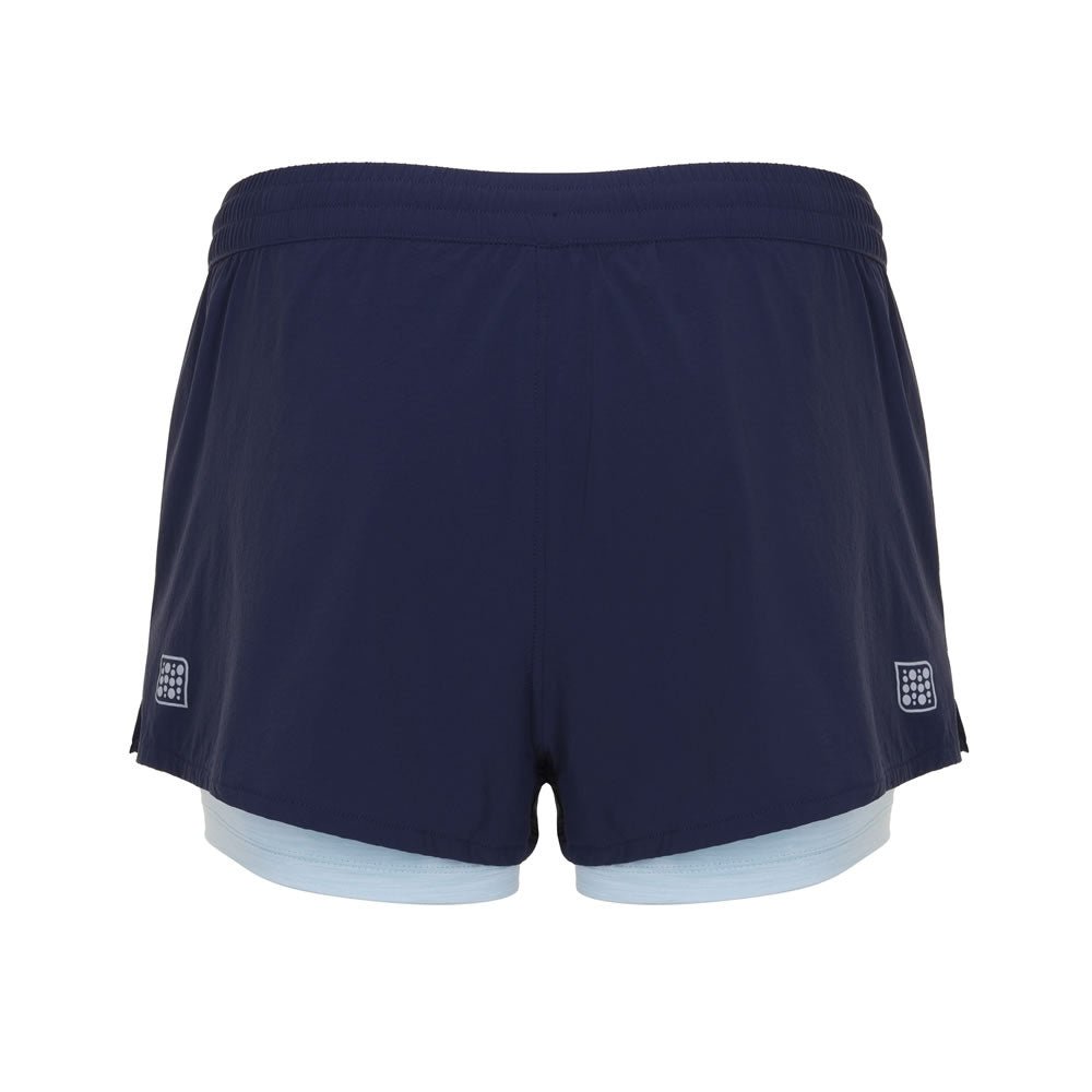 The 2 - in - 1 Marathon Short 5" (Women's) - Crewroom - XS - Navy Clearwater Glitch