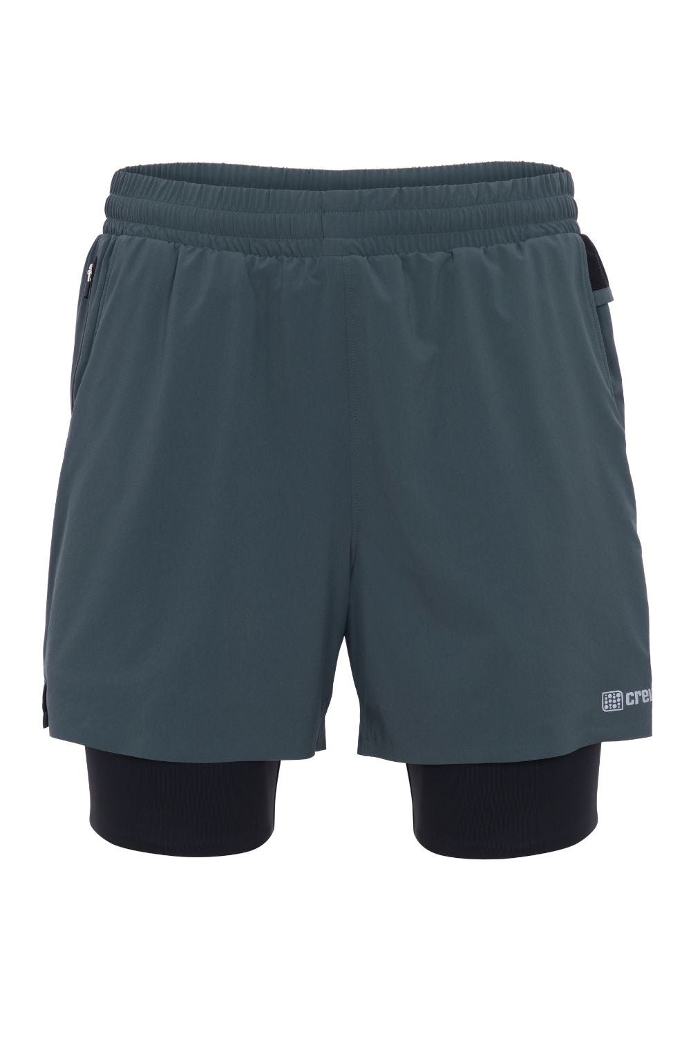 The 2 - in - 1 Trail Run Short 5" (Men's) - Crewroom - S - Deep Green Black