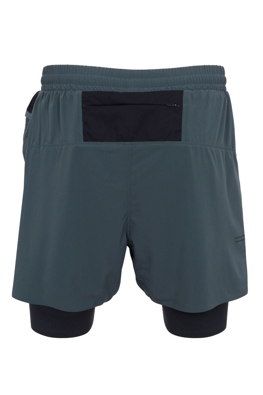 The 2 - in - 1 Trail Run Short 5" (Men's) - Crewroom - S - Deep Green Black