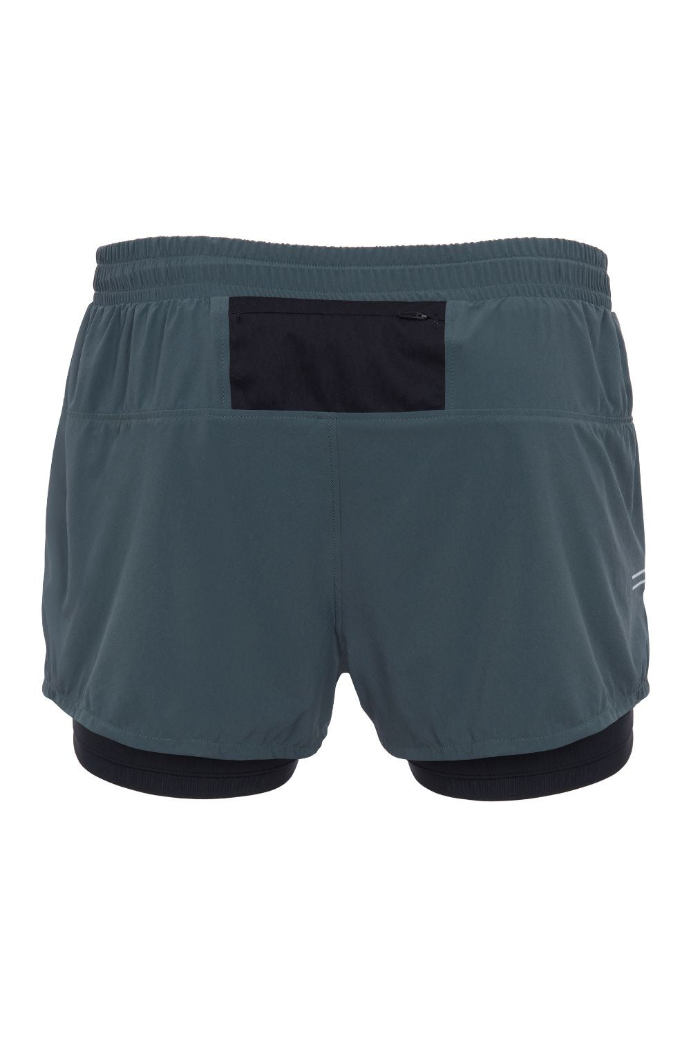The 2 - in - 1 Trail Run Short 5" (Women's) - Crewroom - XS - Deep Green Black