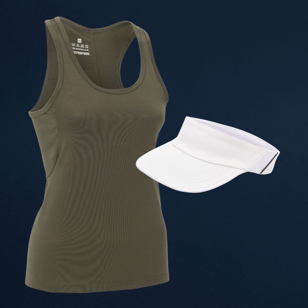 Women's £25 Lightweight Tank And Elite Visor Bundle - Crewroom - 