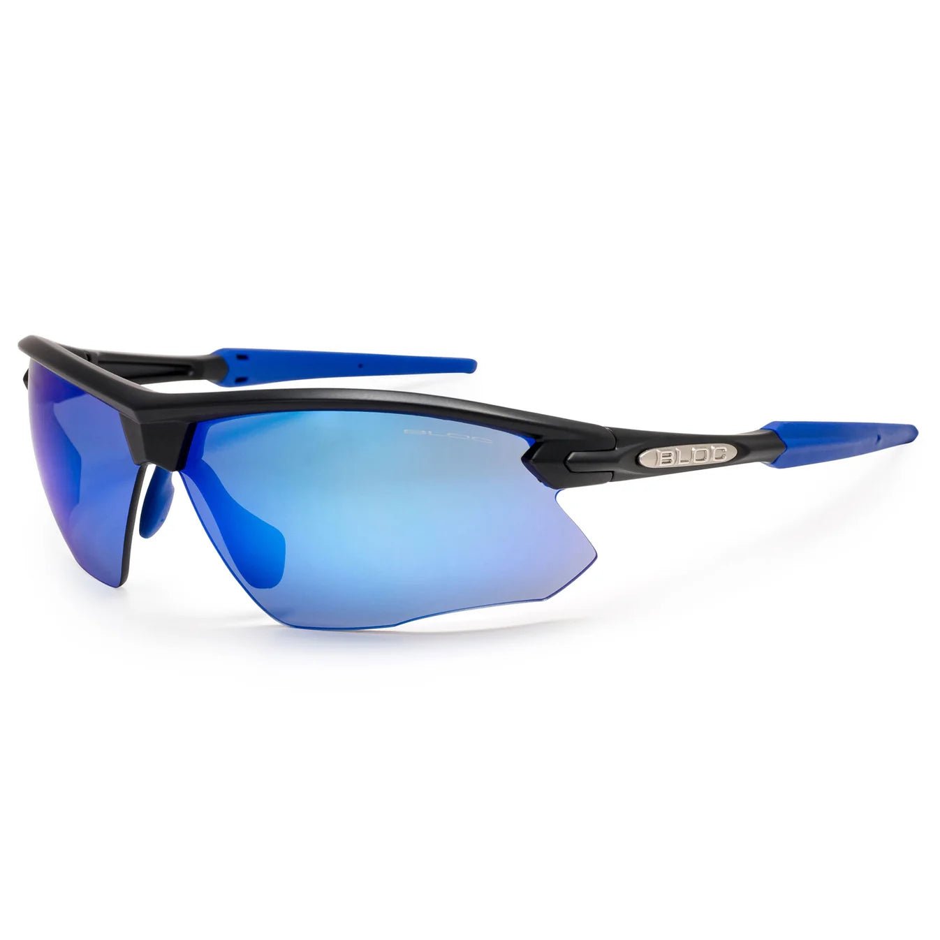 Bloc Fox Sunglasses | Matt Black Blue Tips - Crewroom - Matt Black Blue Tips - 