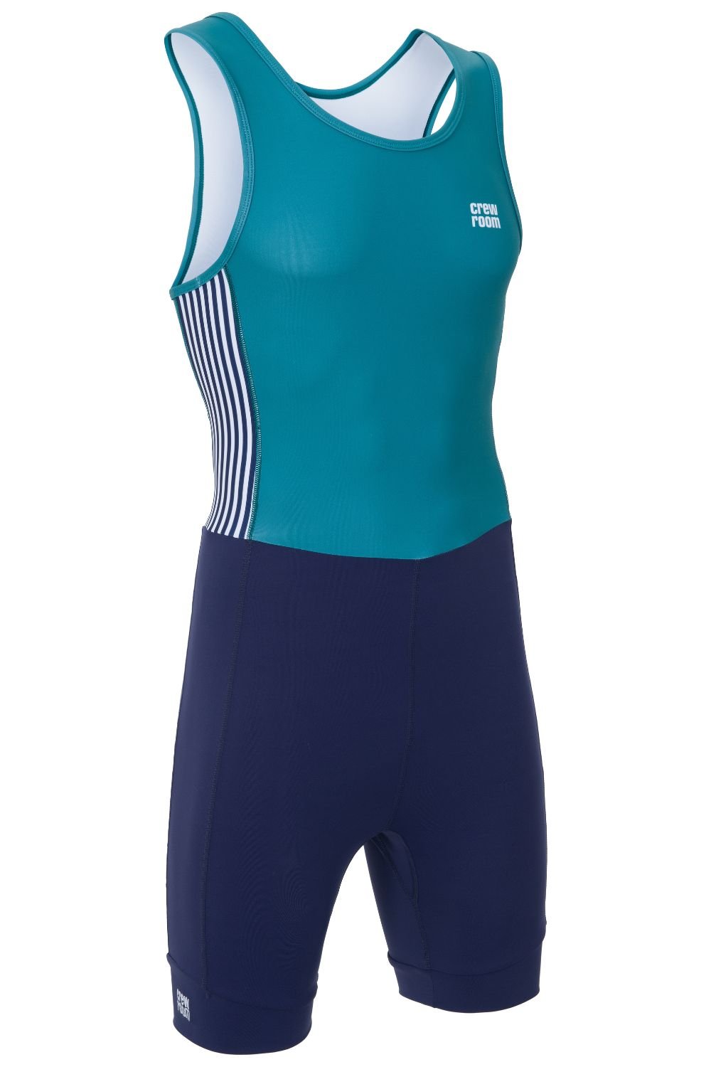 Men's Elite Graphic Rowing Suit - Crewroom - S - Aqua Stripe