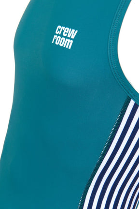 Men's Elite Graphic Rowing Suit - Crewroom - S - Aqua Stripe