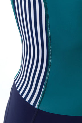 Men's Elite Graphic Rowing Suit - Crewroom - S - Aqua Stripe