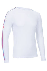 The Stripy Seamless Baselayer (Unisex) - Crewroom - XS - White/ Pink Stripe