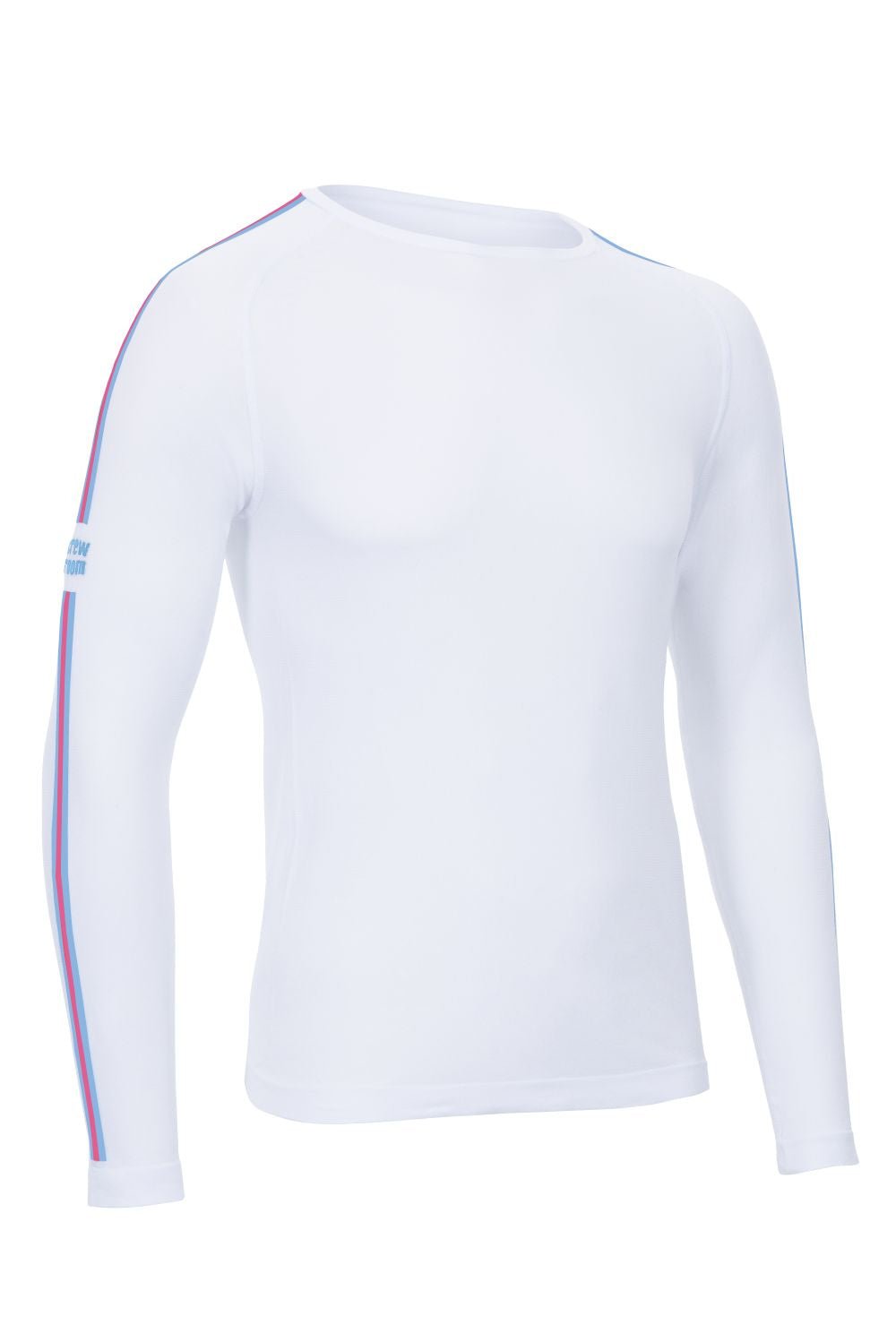 The Stripy Seamless Baselayer (Unisex) - Crewroom - XS - White/ Pink Stripe
