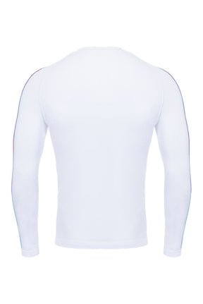 The Stripy Seamless Baselayer (Unisex) - Crewroom - XS - White/ Pink Stripe