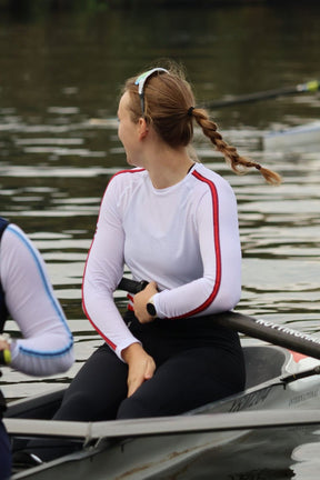 The Stripy Seamless Baselayer (Unisex) - Crewroom - XS - White/ Red Stripe