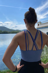 The Strappy Rowing Suit (Women's) - Crewroom - XS - Black/Purple