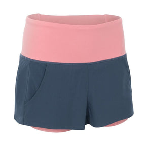 The Lined Endurance Shorts 3" (Women's) - Crewroom - XS - Aegean Blue /Peach