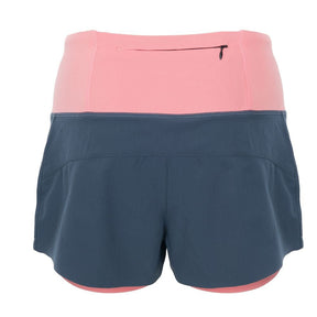 The Lined Endurance Shorts 3" (Women's) - Crewroom - XS - Aegean Blue /Peach