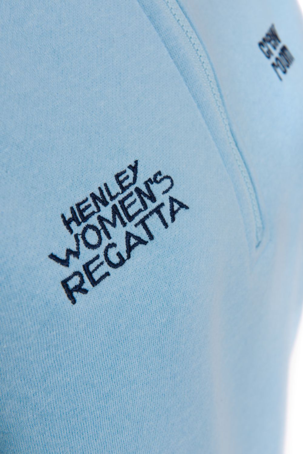 The HWR Light Blue 1/4 Zip Sweatshirt (Temple Island) - Crewroom - XS - Light Blue