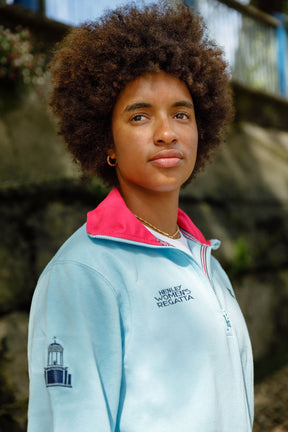 The HWR Light Blue 1/4 Zip Sweatshirt (Temple Island) - Crewroom - XS - Light Blue