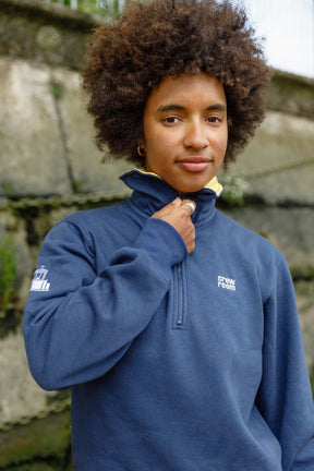 The HWR Navy 1/4 Zip Sweatshirt (Temple Island) - Crewroom - XS - Navy