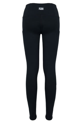 Women's Water Resistant Leggings with Pockets - Crewroom - XS - Black