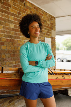 Women's UV Lightweight Long Sleeve Top - Crewroom - XS - Ocean Green