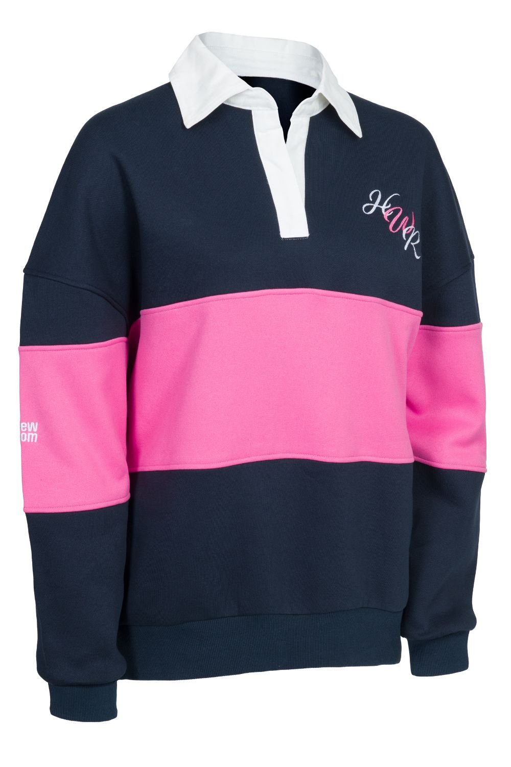 The HWR Collared Sweatshirt - Crewroom - XS - Navy/Pink