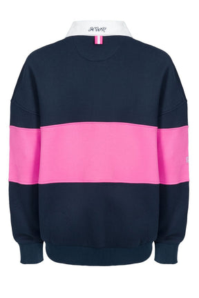 The HWR Collared Sweatshirt - Crewroom - XS - Navy/Pink
