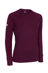 Women's All Seasons Lightweight Long Sleeve Top - Crewroom - XS - Plum