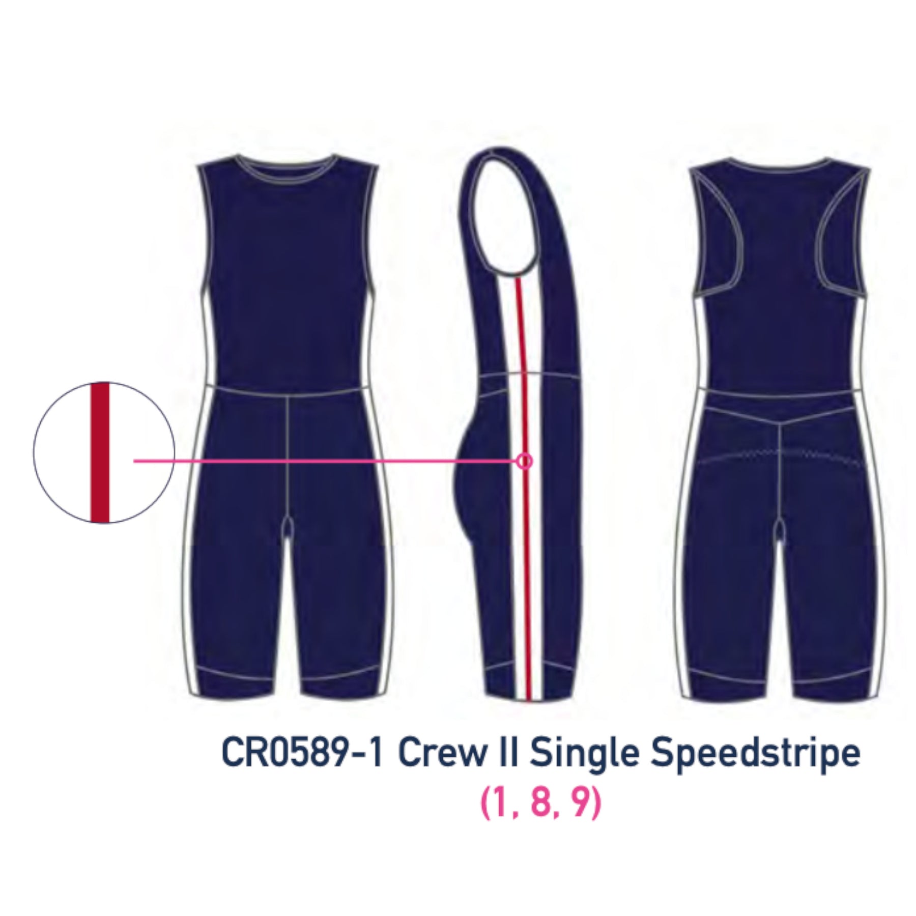 Custom Kit - Crew II Single Speedstripe Rowing Suit - Crewroom - 