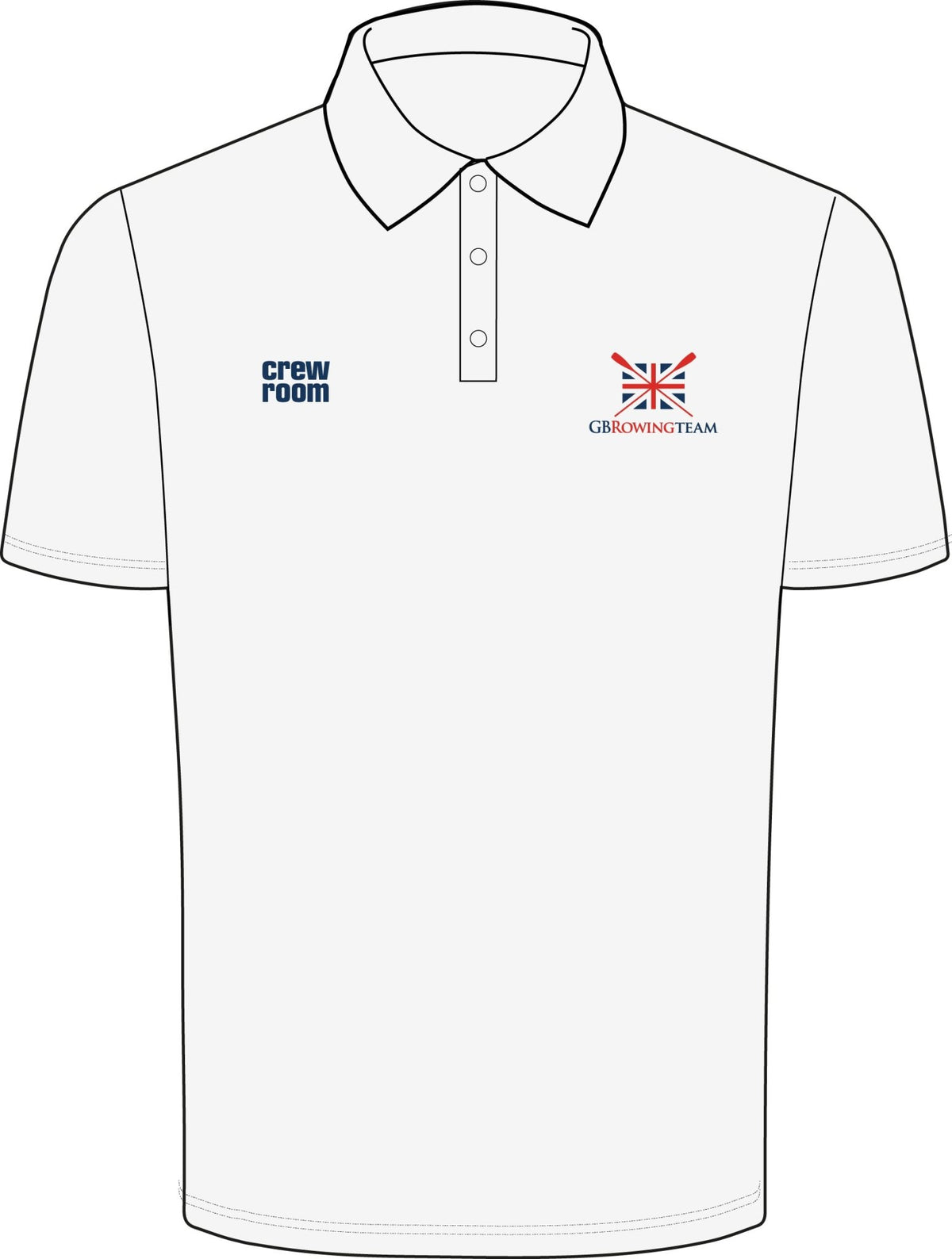 GB Rowing Men's Polo Shirt - White - Crewroom - S - 