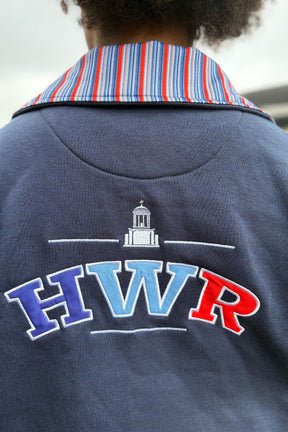 The HWR Navy 1/4 Zip Sweatshirt (Stripes) - Crewroom - XS - Navy