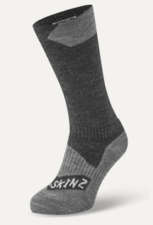 Sealskinz All Weather Mid Length - Waterproof Socks - Crewroom - S - Black/Grey Marl